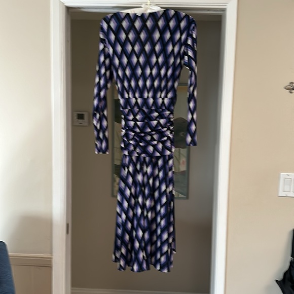Diane Von FURSTENBERG Rilynn Mesh faux-wrap midaxi dress M - Picture 7 of 12